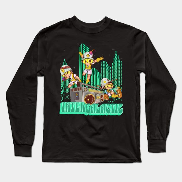 intergalactic kids Long Sleeve T-Shirt by Primitive Podcast